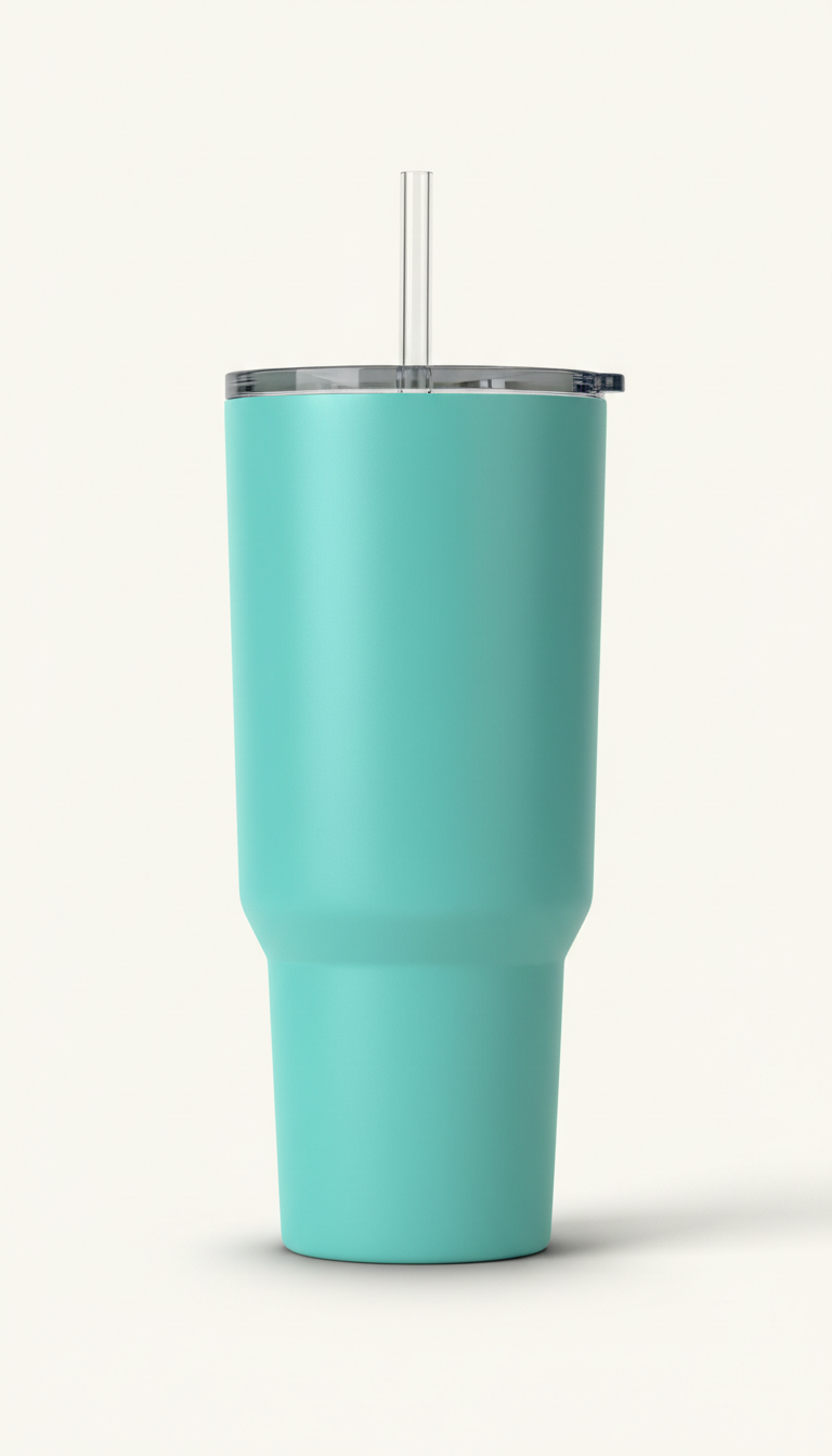 Turquoise pop tumbler