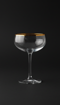 Golden rim coupe glass