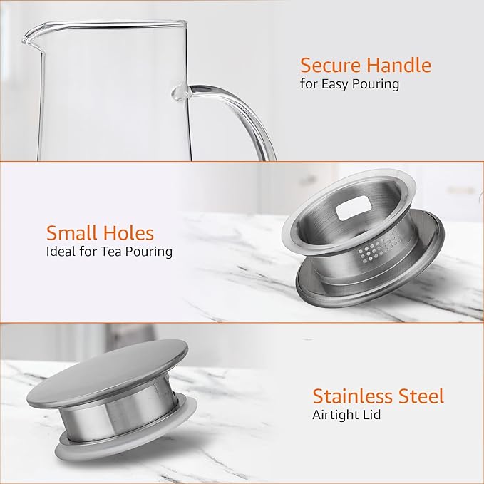 Borosilicate Glass Jug 1370ml - Compact Serving Solution | Ideal for Daily Use & Small Families | Oven & Fridge Safe | Sturdy No-Slip Handle | Timeless Transparent Design