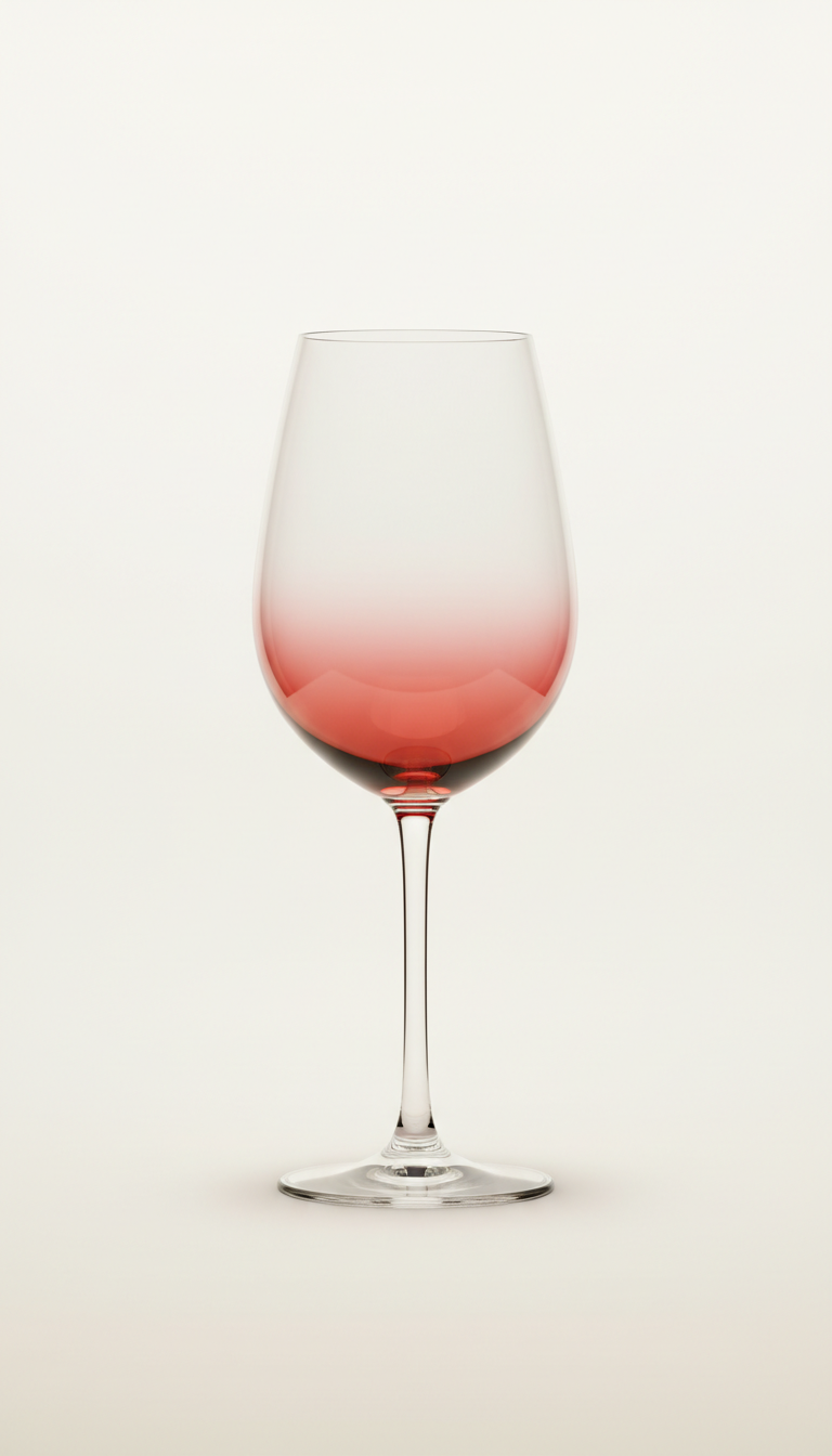 Vermillion accent wine glass
