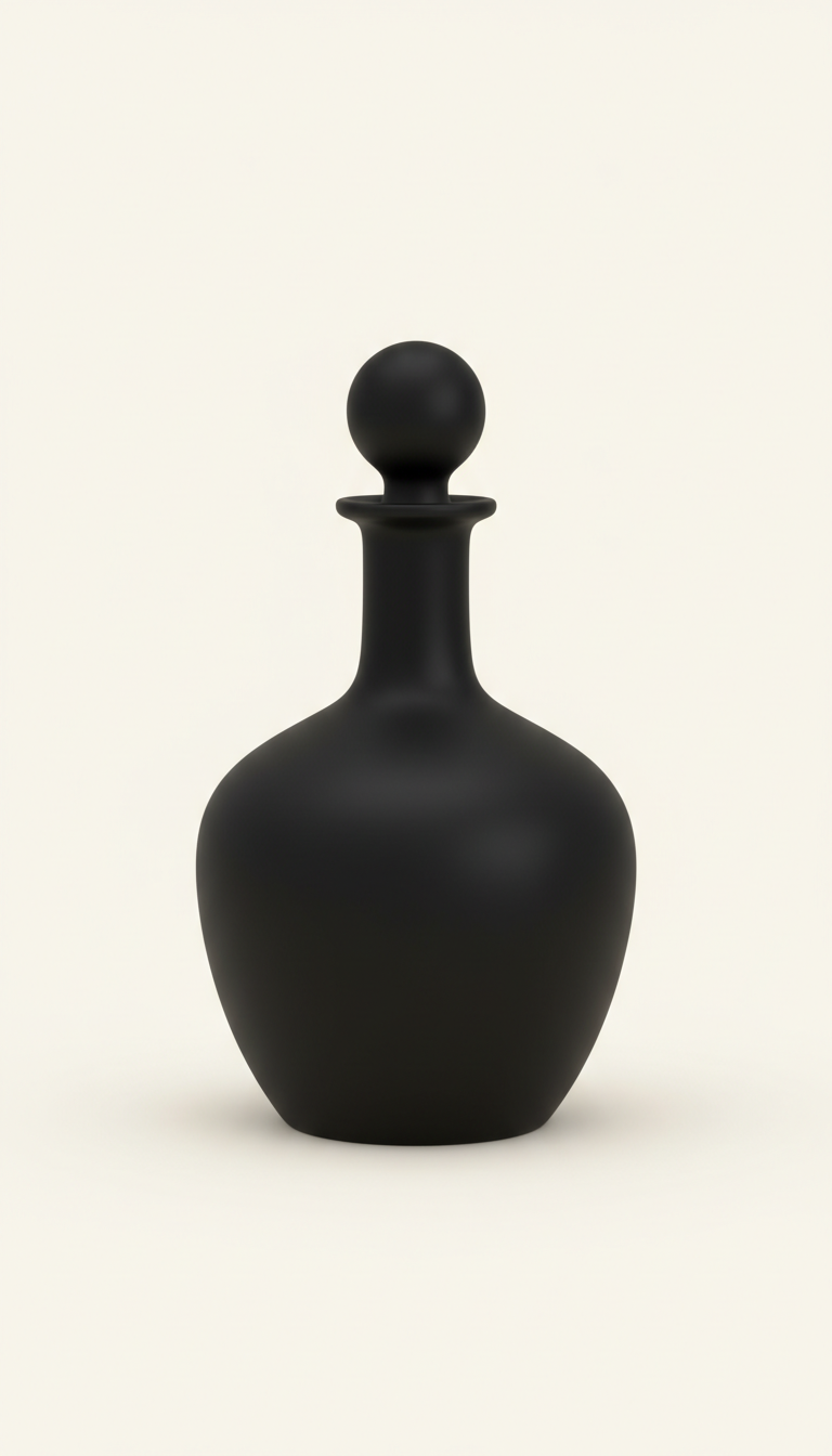 Matte black decanter